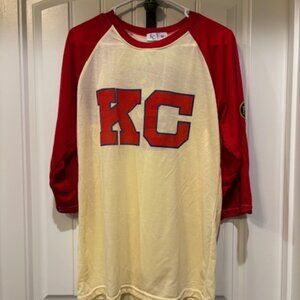 KC Monarchs Jackie Robinson Jersey Shirt Mens Medium Kansas City 3/4 Sleeve